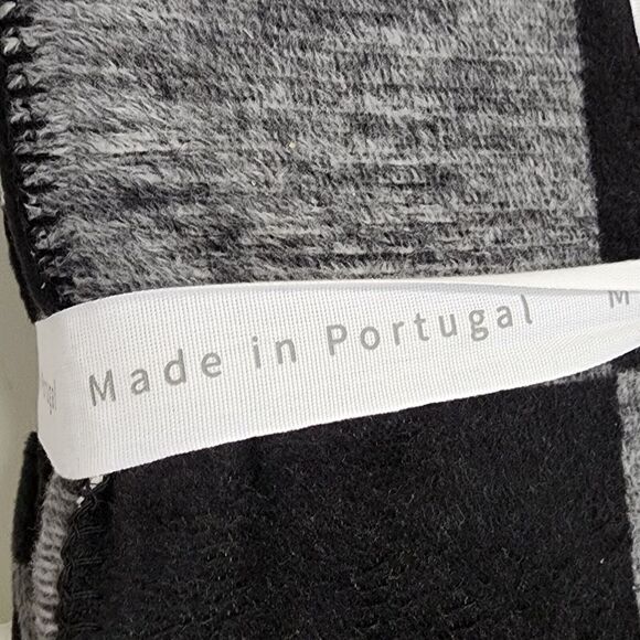 Docofil King Size Soft Blanket Cotton Blend Black White Made In Portugal‎ - Picture 11 of 14